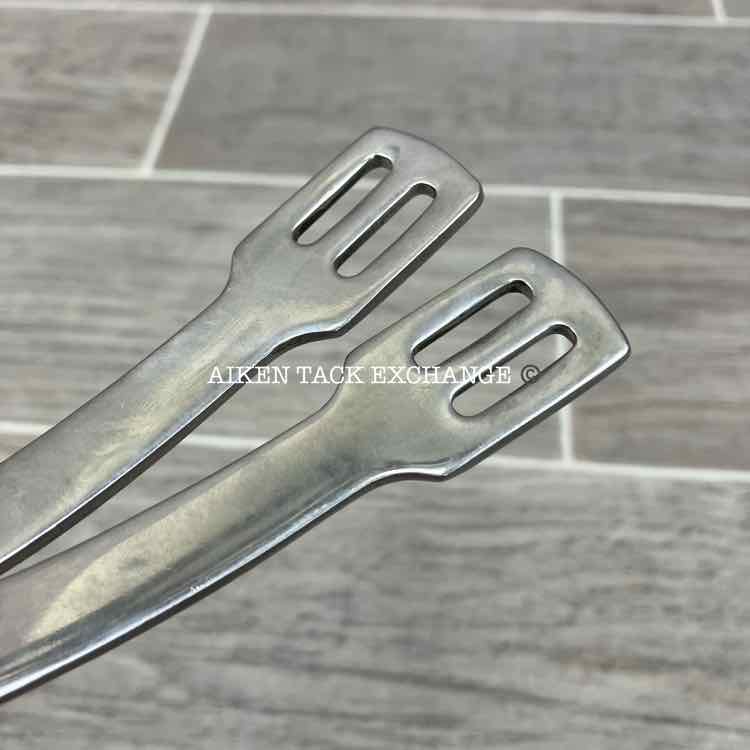 Smooth Disc Rowel Pizza Cutter English Spurs (No Straps; Spurs Only)