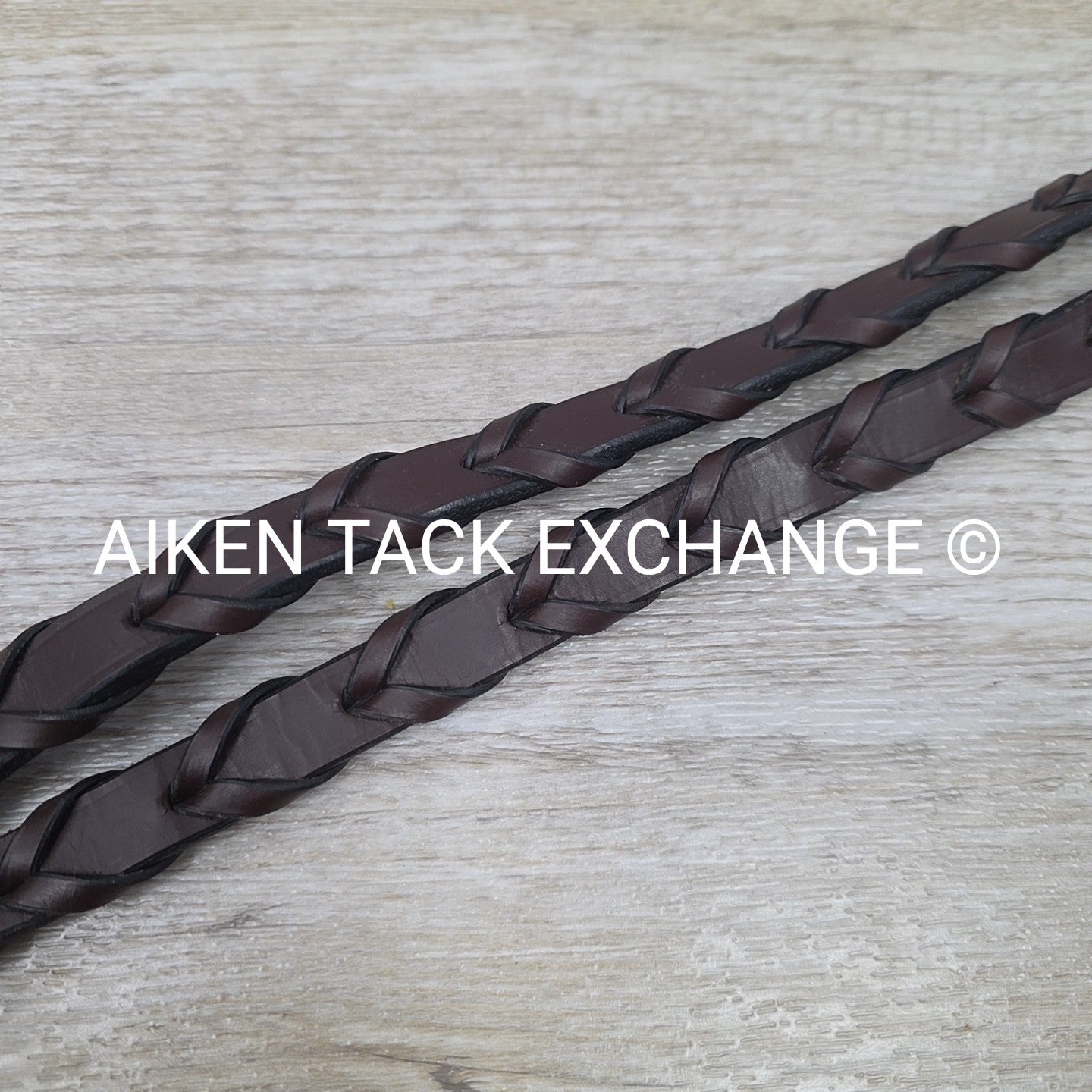 KL Select Black Oak Fancy Stitched Bridle with Matching Laced Reins, Brown, Cob