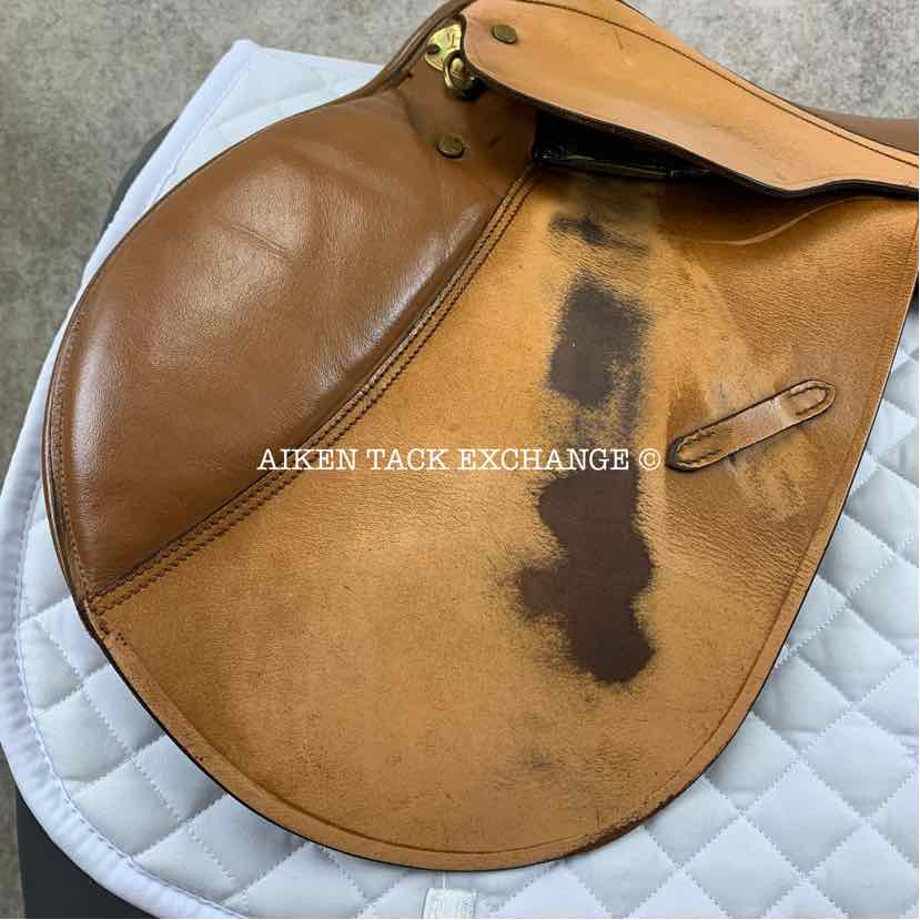 Bordeaux Saddlery Close Contact Jump Saddle, 16" Seat, Medium Tree, Wool Flocked Panels