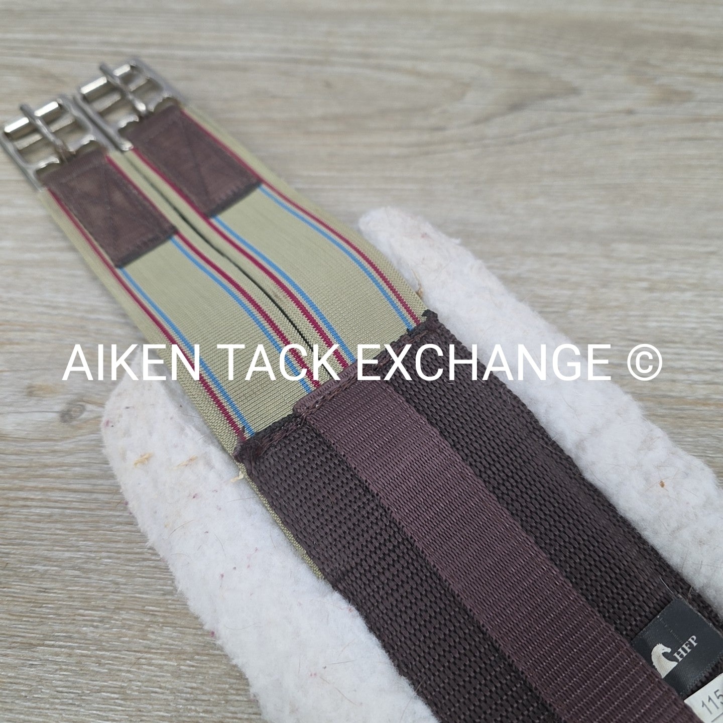 HFP Fleece Girth with Double End Elastic, Brown, 46"