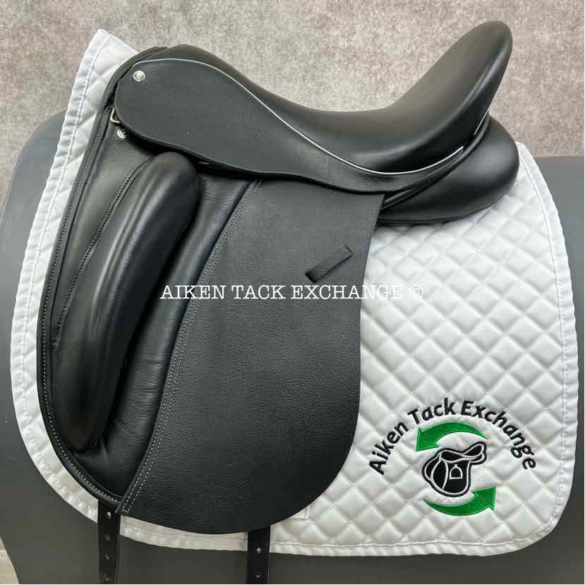 2023 Custom Saddlery Wolfgang Solo Dressage Saddle, 17.5" Seat, Adjustable Tree, Wool Flocked Panels