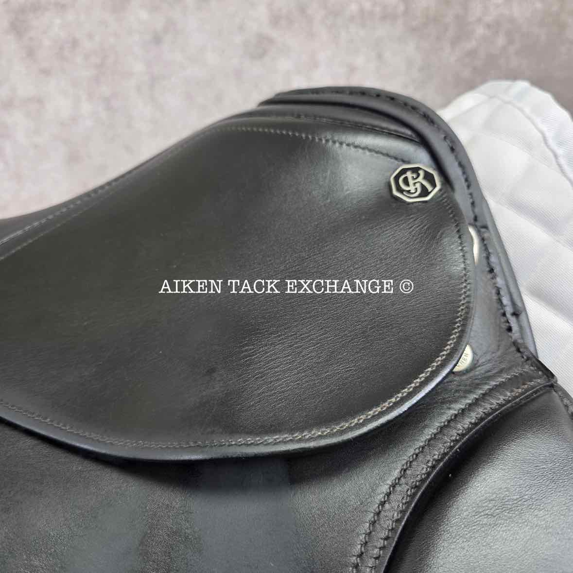 1994 Kieffer Aachen Dressage Saddle, 17" Seat, Medium Tree, Wool Flocked Panels