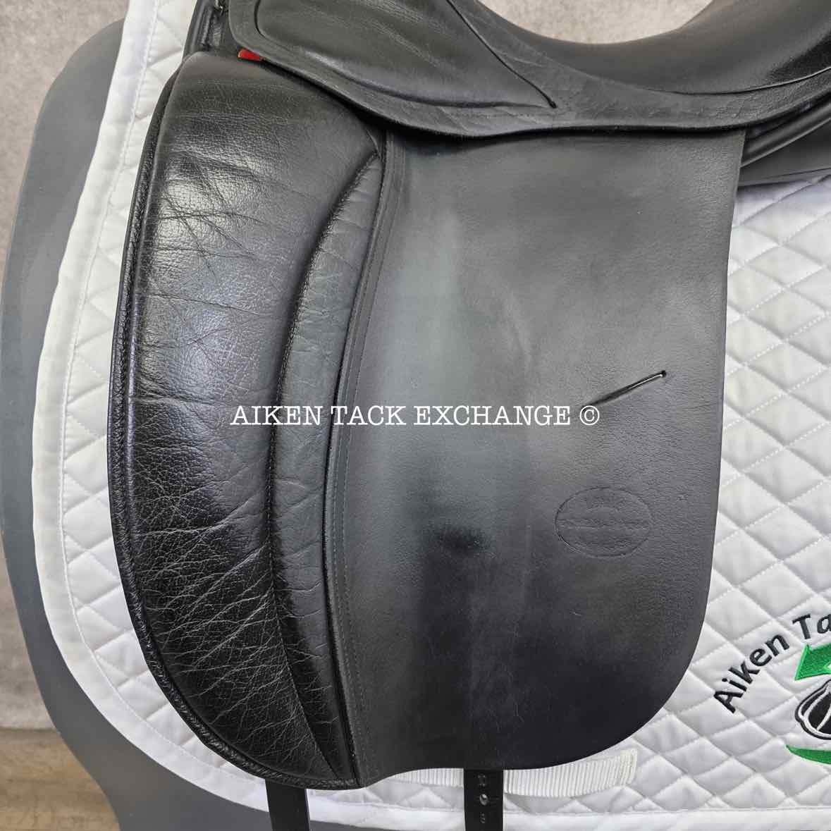 SDL Lemke Buffalo Deluxe Dressage Saddle, 17.5" Seat, MW Tree, Wool Flocked Panels