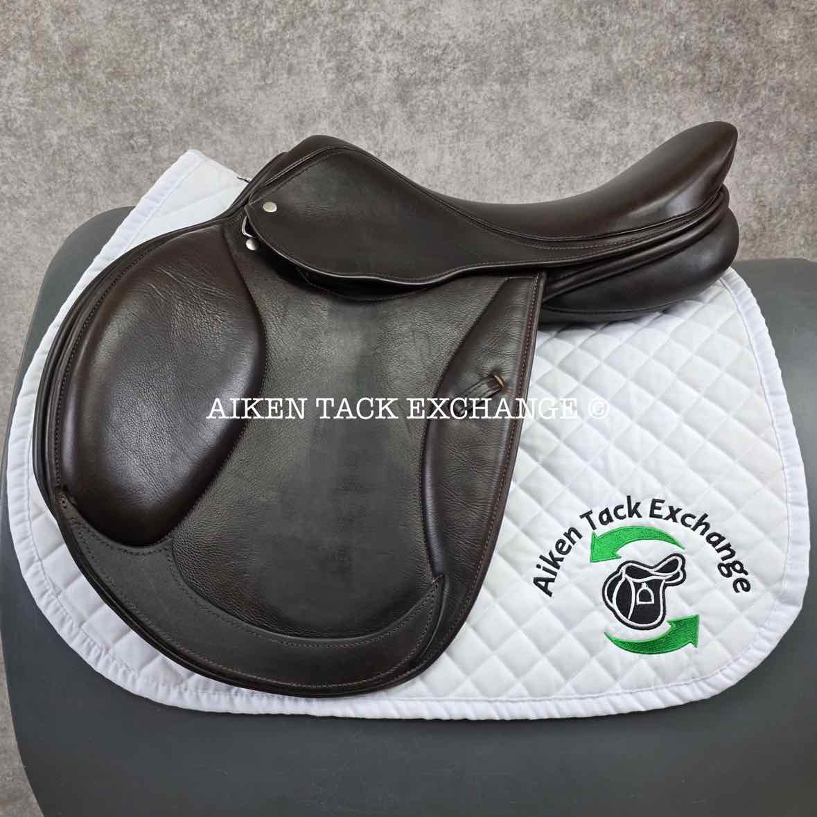George Gullikson by Ryder Close Contact Jump Saddle, 17.5" Seat, Medium Tree, Wool Flocked Panels