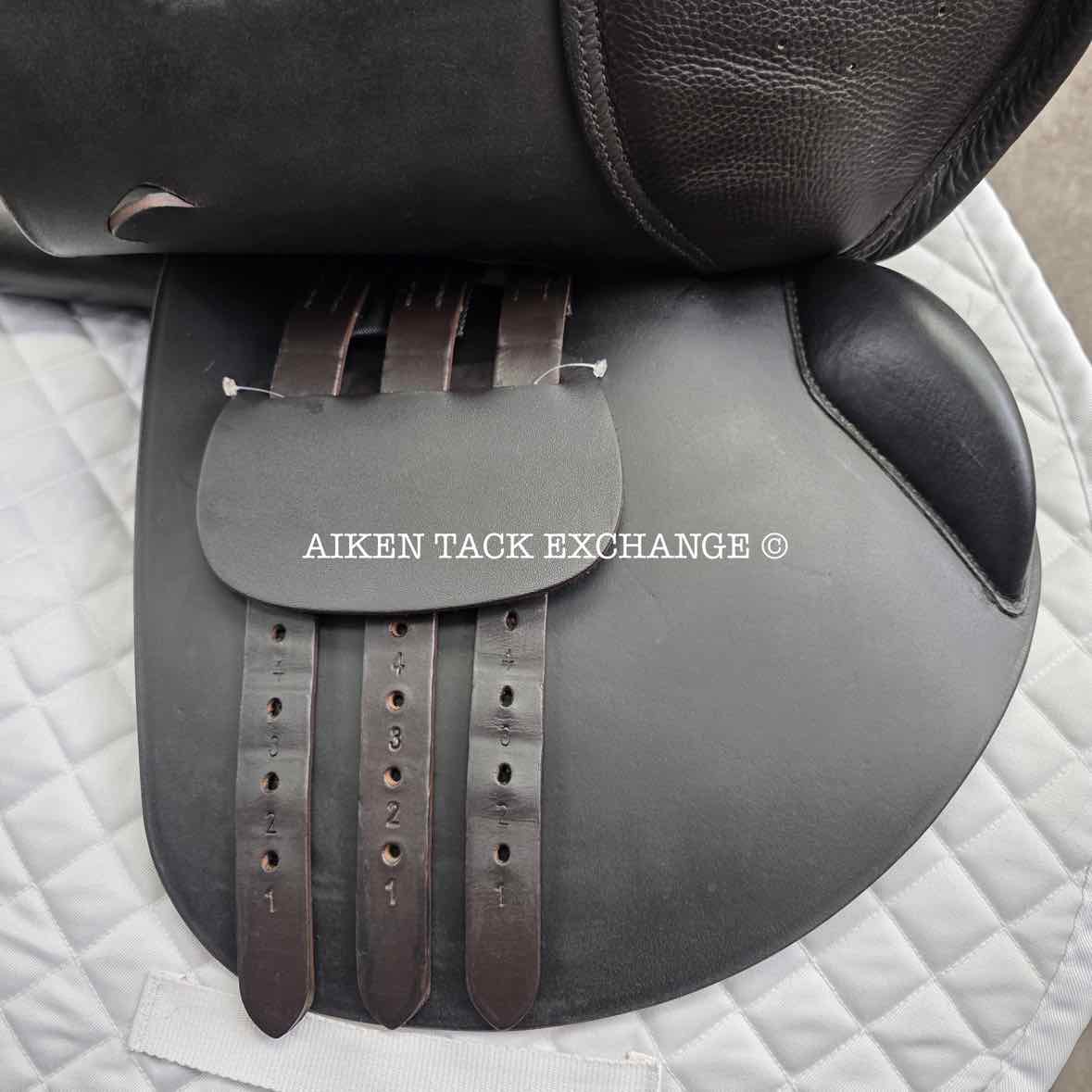 Keith Bryan Santis Close Contact Jump Saddle, 17.5" Seat, MW/W Tree, Wool Flocked Panels