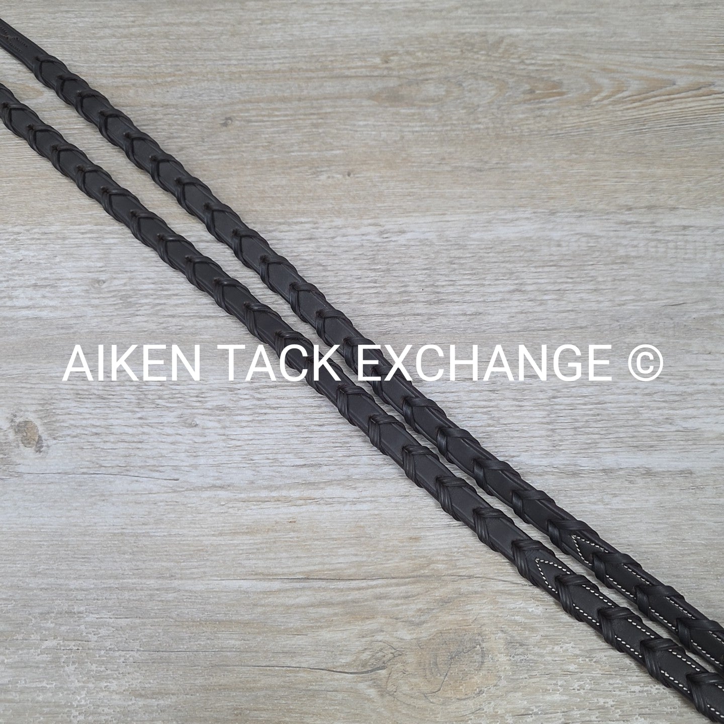 Ovation ATS Raised Fancy Stitched Bridle with Matching Reins, Brown, Size Full