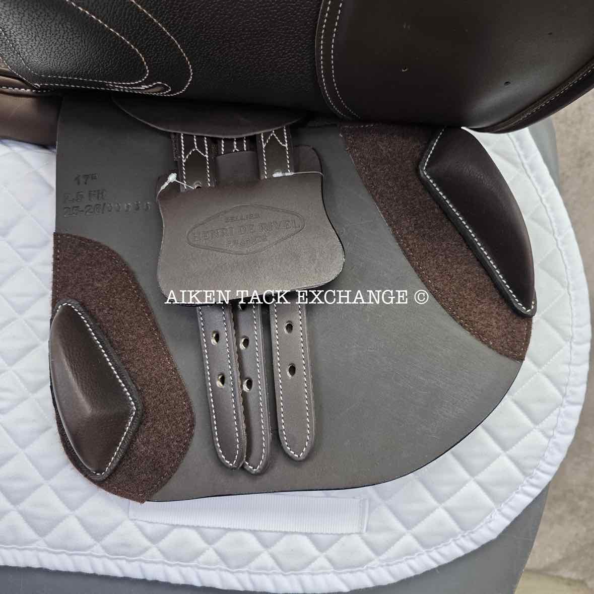 HDR - Henri de Rivel Evolution IGP Close Contact Jump Saddle, 17" Seat, Adjustable Tree - Changeable Gullet, Foam Panels