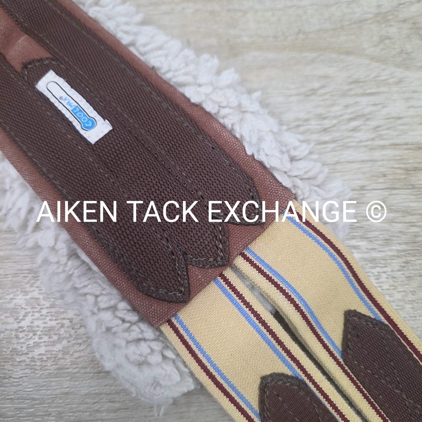 Lettia Fleece Lined CoolMax Girth with Double Elastic, Brown, 46"