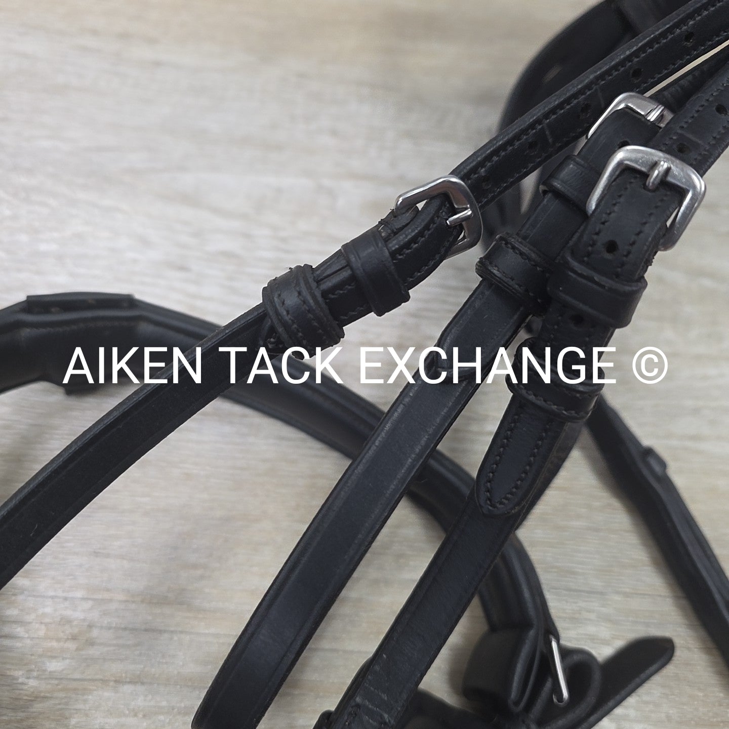 Montar Fair Snaffle Bridle, Missing Flash Strap, Rubber Reins, Black, Size Cob