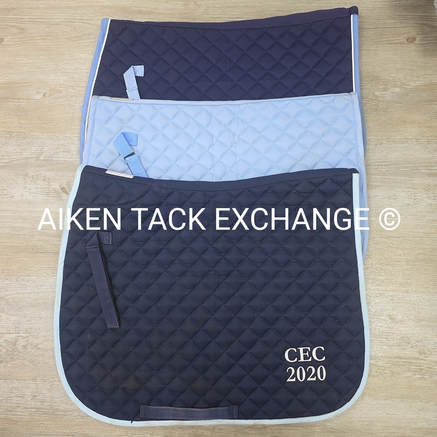 BARGAIN BUNDLE: 2 Dover Saddlery All Purpose Saddle Pad + 1 w/ Custom Embroidery