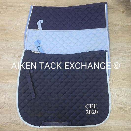BARGAIN BUNDLE: 2 Dover Saddlery All Purpose Saddle Pad + 1 w/ Custom Embroidery