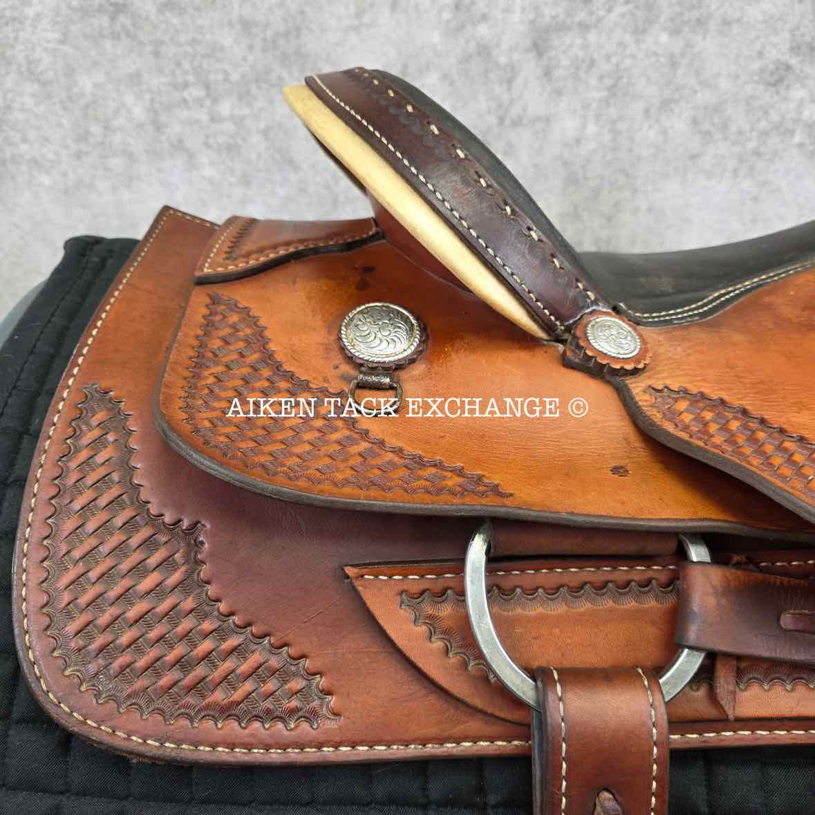 AMB Western Saddle, 16" Seat, Wide Tree - Full QH Bars