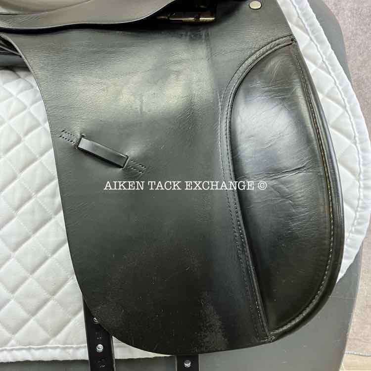 Centaur by Michael Stokes Dressage Saddle, 17.5" Seat, Short Flap, Medium Tree, Wool Flocked Panels