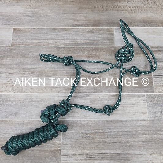 Direct Equine Braided Rope Halter w/ Lead