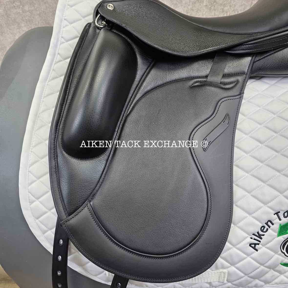 2023 Envy by Custom Saddlery Aurora Monoflap Dressage Saddle, 17.5" Seat, Adjustable Tree, Wool Flocked Panels
