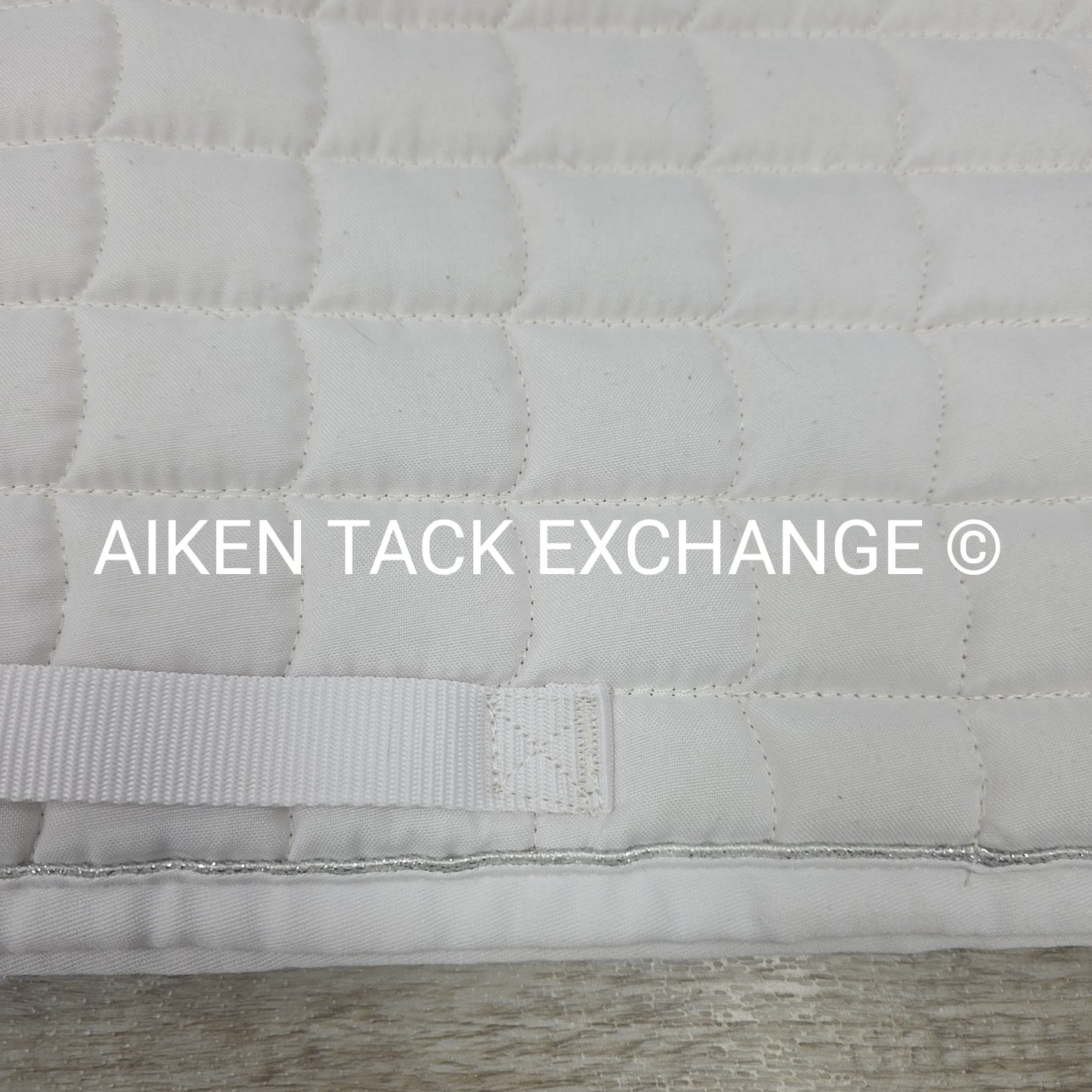 Horze All Purpose Saddle Pad, White/Silver, Size Full