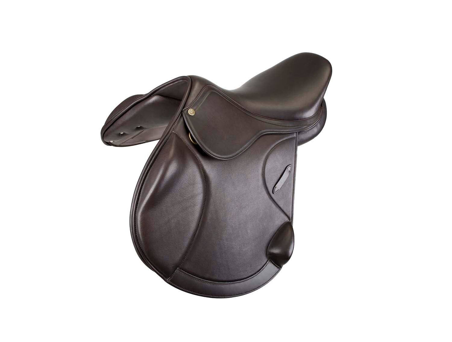 HDR - Henri De Rivel Phoenix Monoflap Close Contact Jump Saddle: Havana / Regular / 17