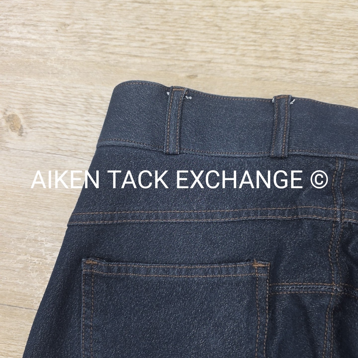 On Course Denim Knee Patch Breeches, Size 26