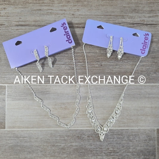 Claire's Bundle - 2 Pairs of Earrings, 2 Necklaces