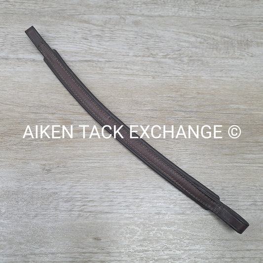Nunn Finer Plain Padded Browband, Brown, 16"