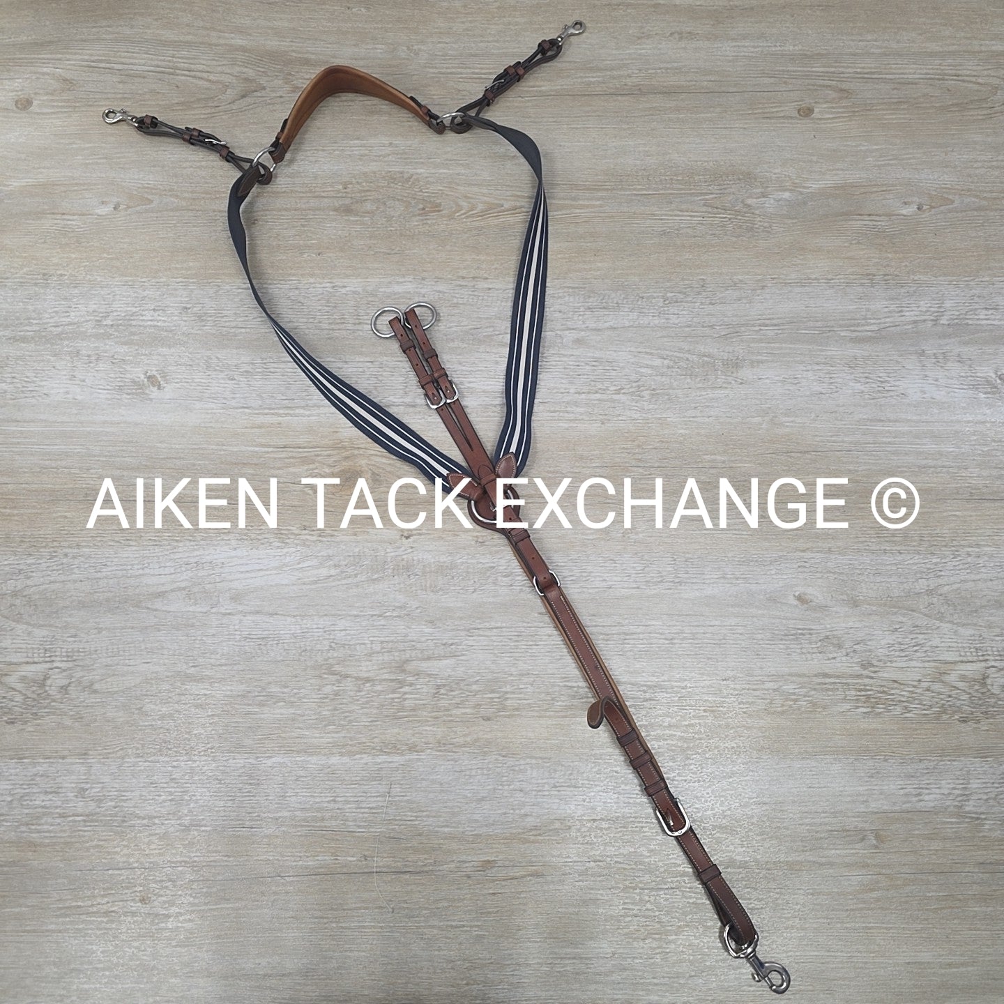 Antares Elastic Breastplate with Running Attachment, Brown, Size Cob (1)