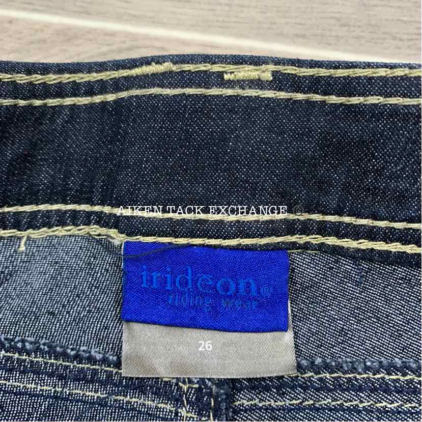 Irideon Boot Cut Denim Knee Patch Breeches, Size 26