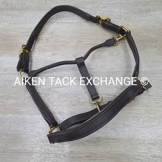 SmartPak Soft Padded Leather Halter, Brown, Oversize