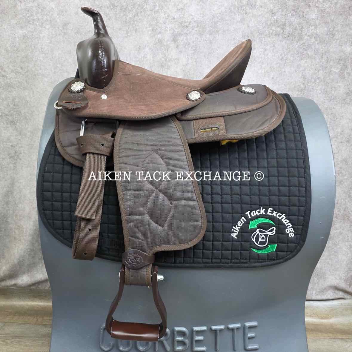 Tough 1 King Series 9215 Synthetic Western Saddle, 15" Seat, Wide Tree - Full QH Bars
