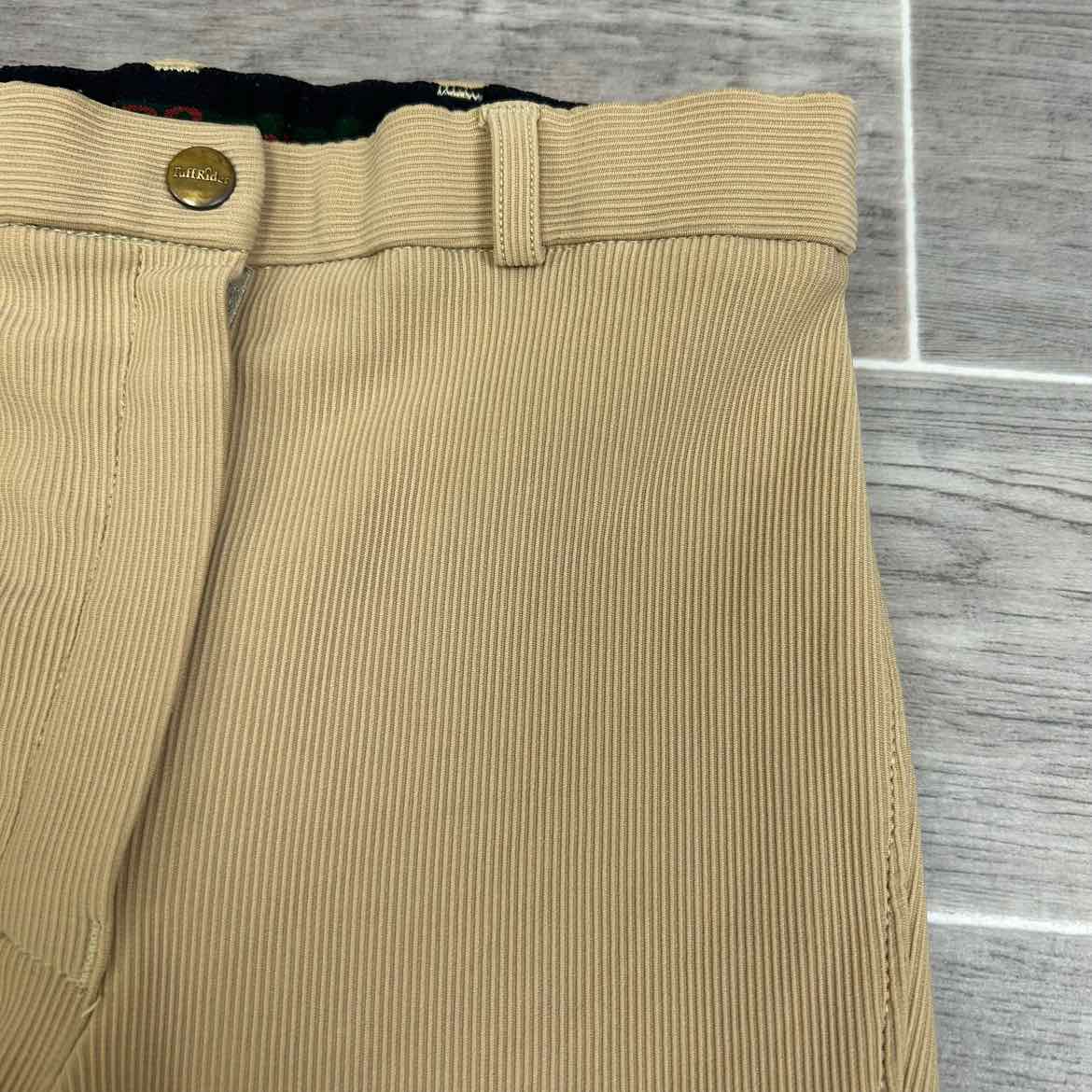 TuffRider Ribbed Knee Patch Breeches, Tan, Women's 26