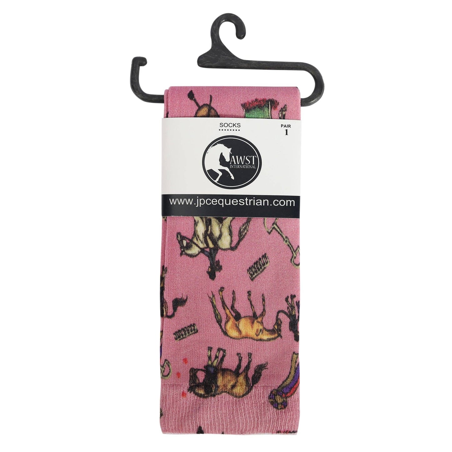 AWST Int'l Children's Lila Hunter Ponies Socks: Pink / STD