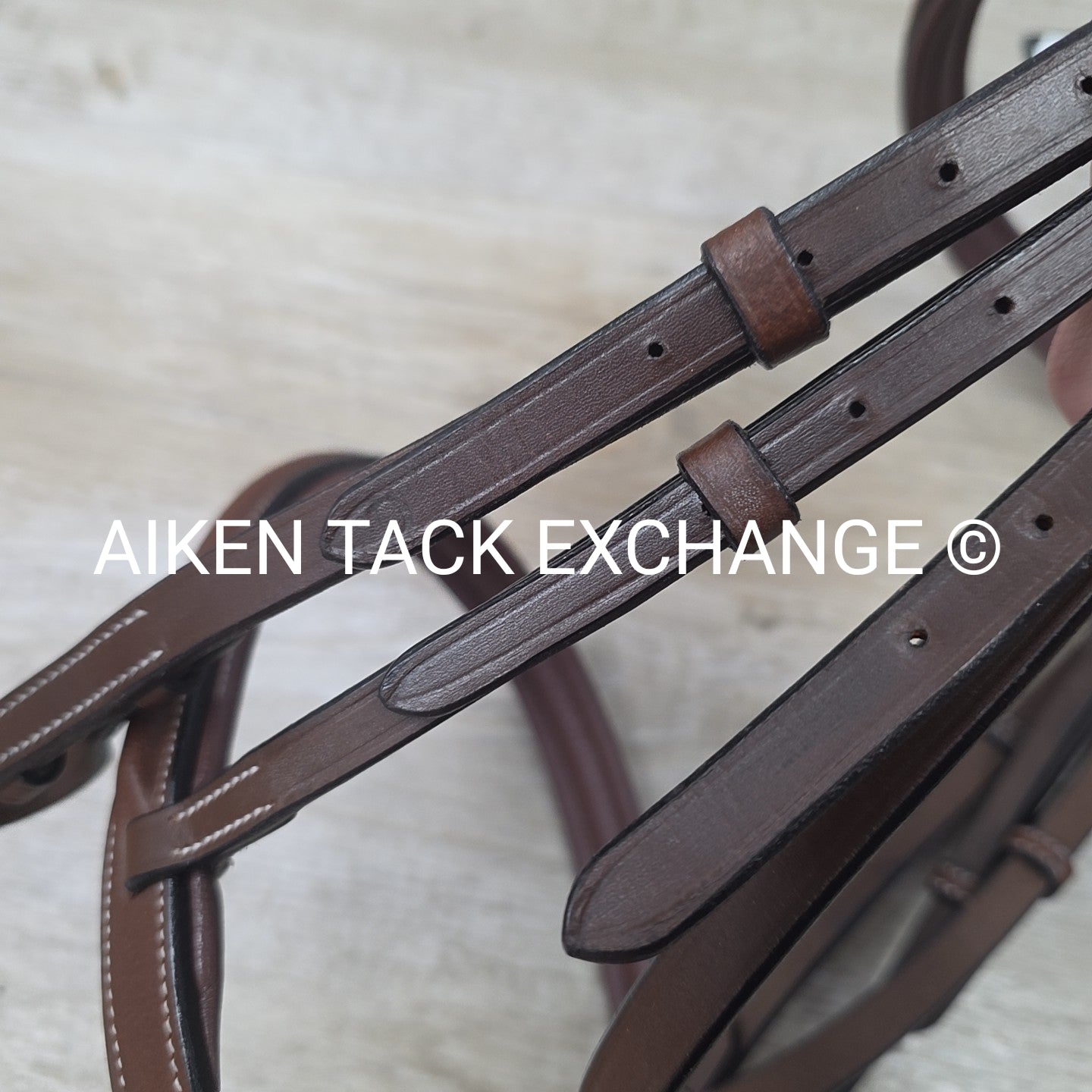 HDR Pro Mono Crown Fancy Stitch Padded Bridle with Reins, Brown, Oversize