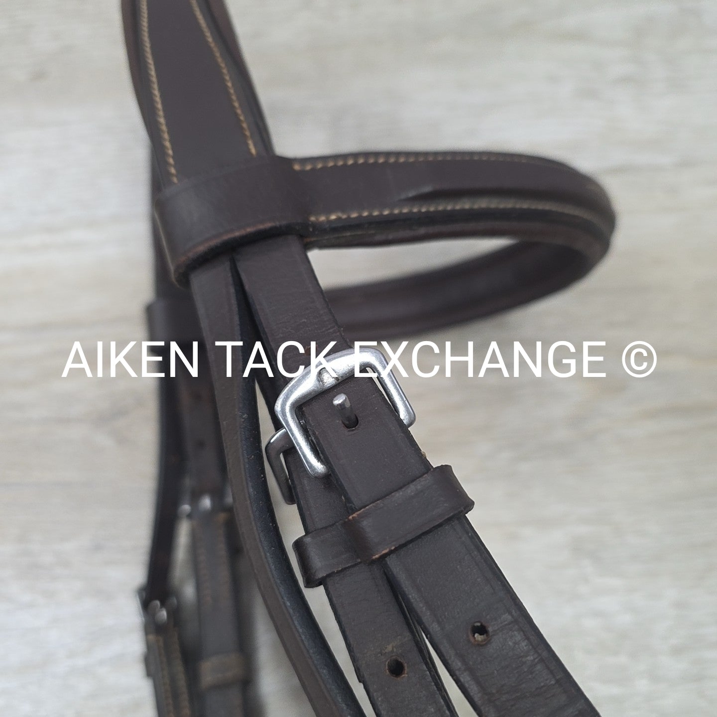 Monocrown Fancy Stitched Bridle, No Reins, Brown, Size Full