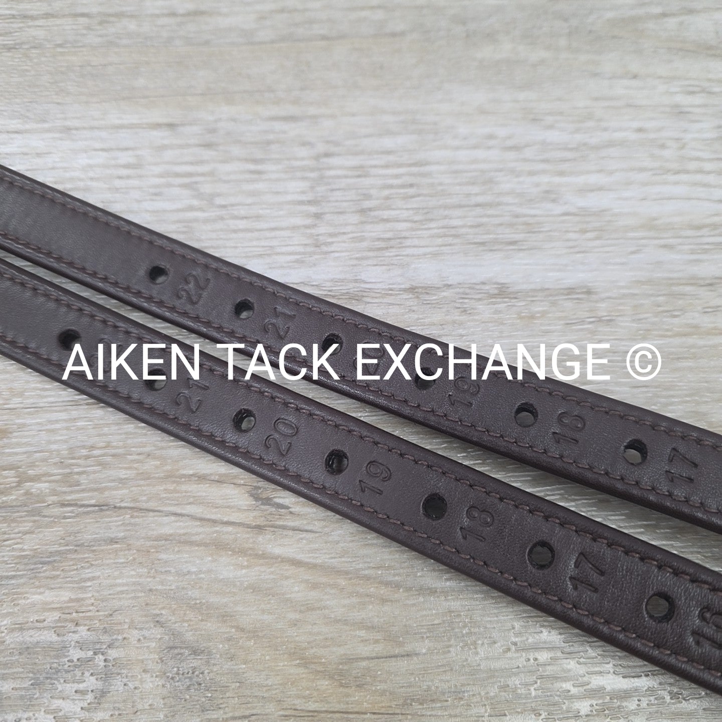 Ovation Covered Stirrup Leathers with Clasp End, Dark Brown, 54"