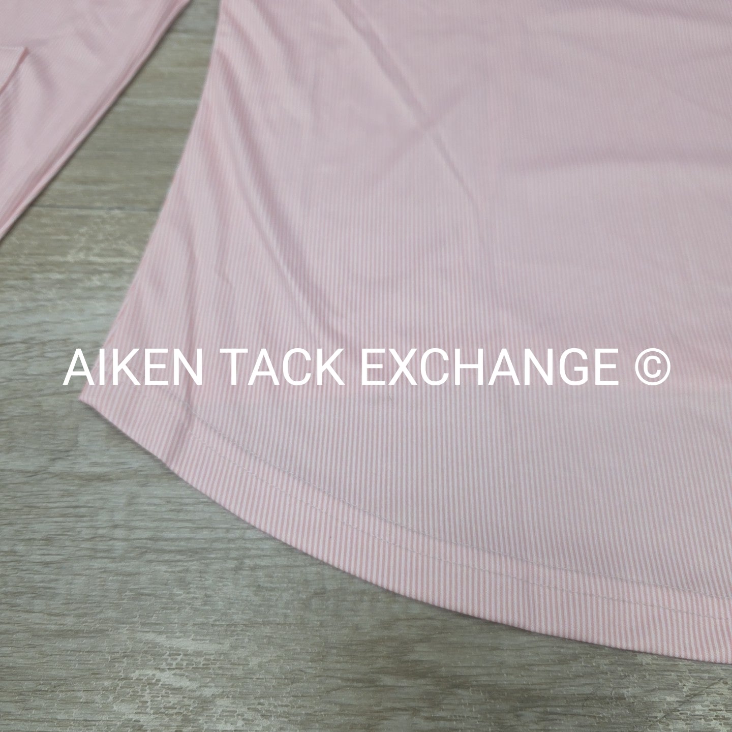 Espoir Stripes in Rose Pleated Long Sleeve Show Shirt, Women's Large
