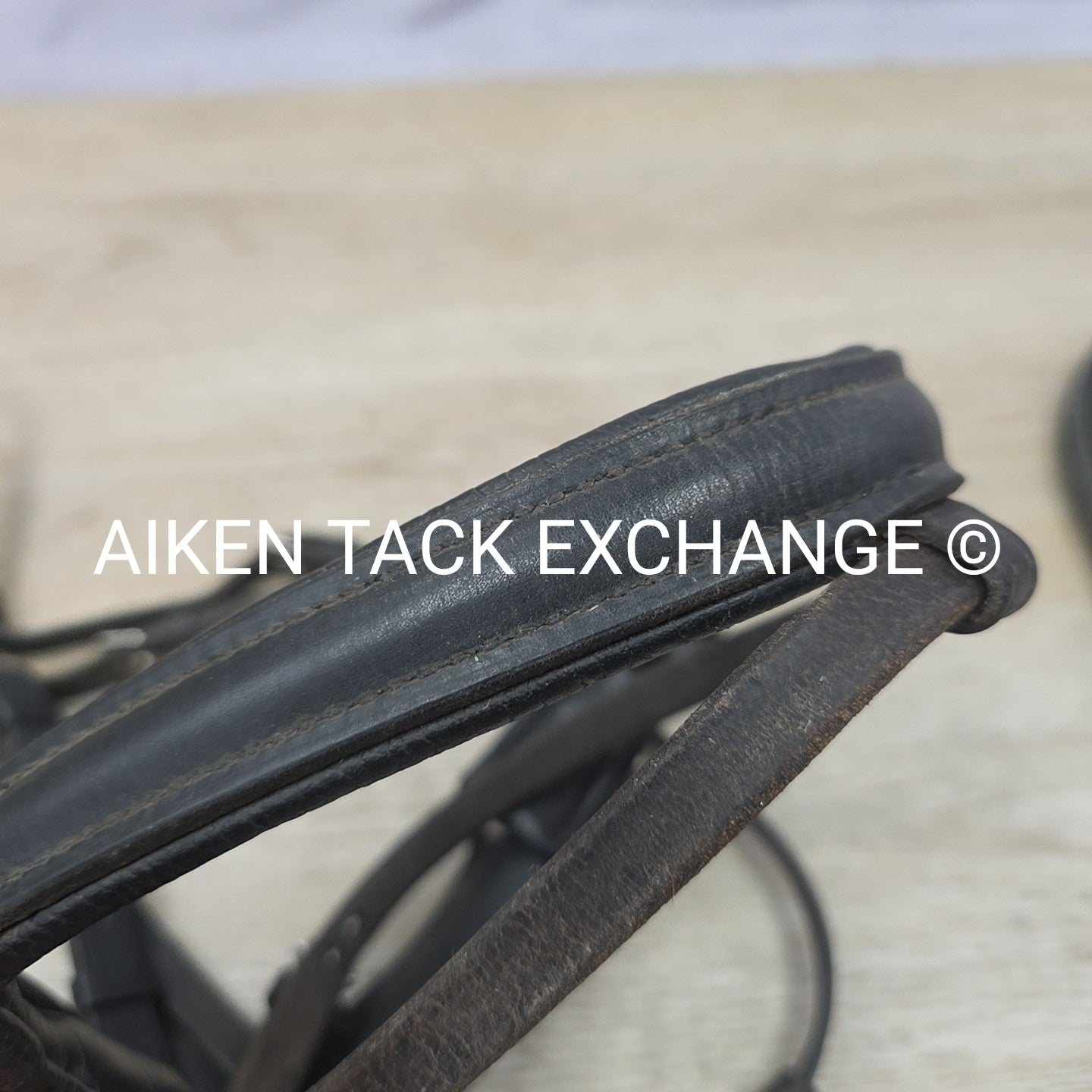 BARGAIN BUNDLE: Dressage Bridle with Rubber Reins, Black, Size Full