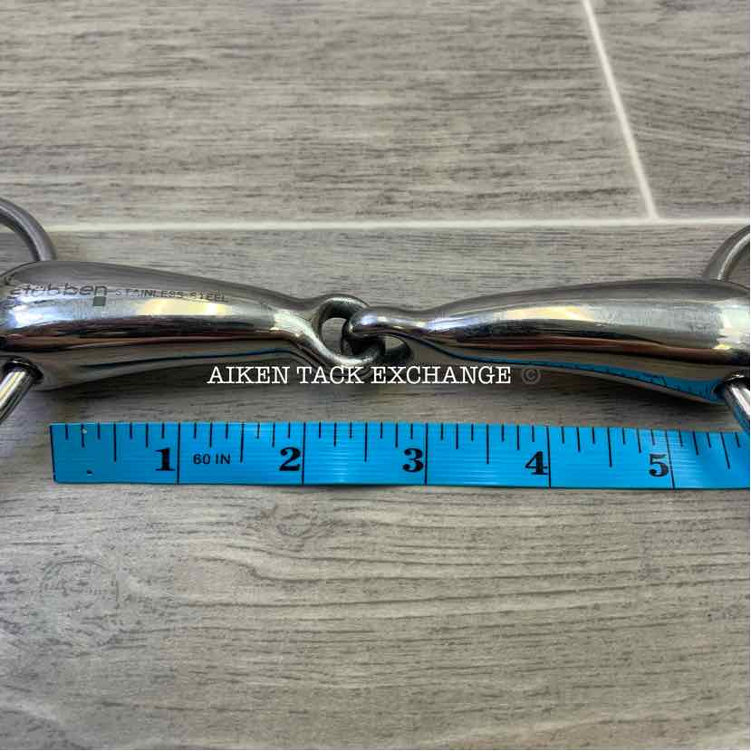 Stubben Single Jointed Hollow Mouth Loose Ring Bit, Brand New, 5.25"