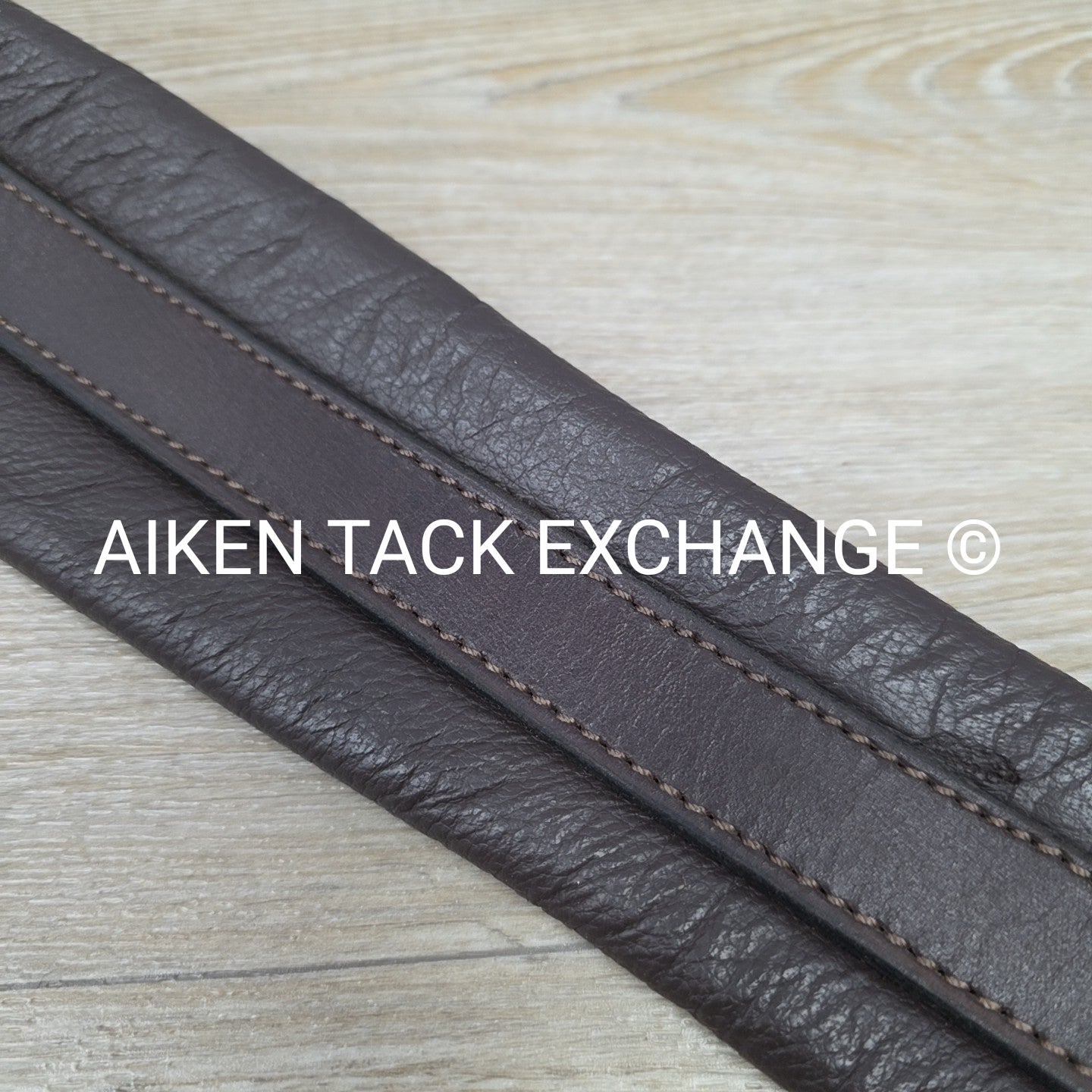 English Girth with Single End Elastic, Brown, 40"