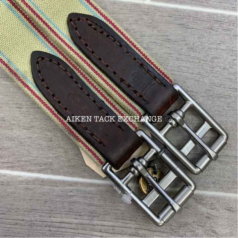 CWD Hunter Classic Leather Girth with Double End Elastic, Brown, 50"