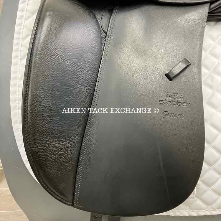 **SOLD** 2013 Stubben D Genesis Dressage Saddle, 18" Seat with Biomex, 31 cm Tree - MW/W, Wool Flocked Panels