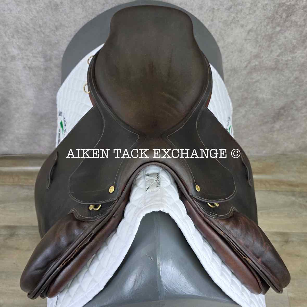 1998 PJ by Bruno Delgrange Close Contact Jump Saddle, 17.5" Seat, 4L Flap, Medium Tree, Foam Panels