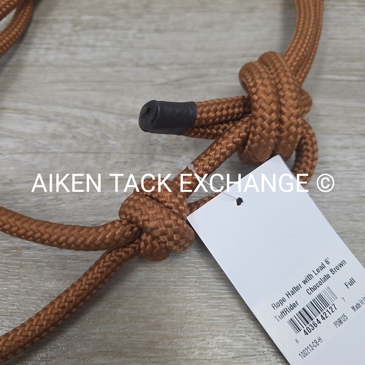 TuffRider Rope Halter with Matching Lead, Brown, Size Full/Horse