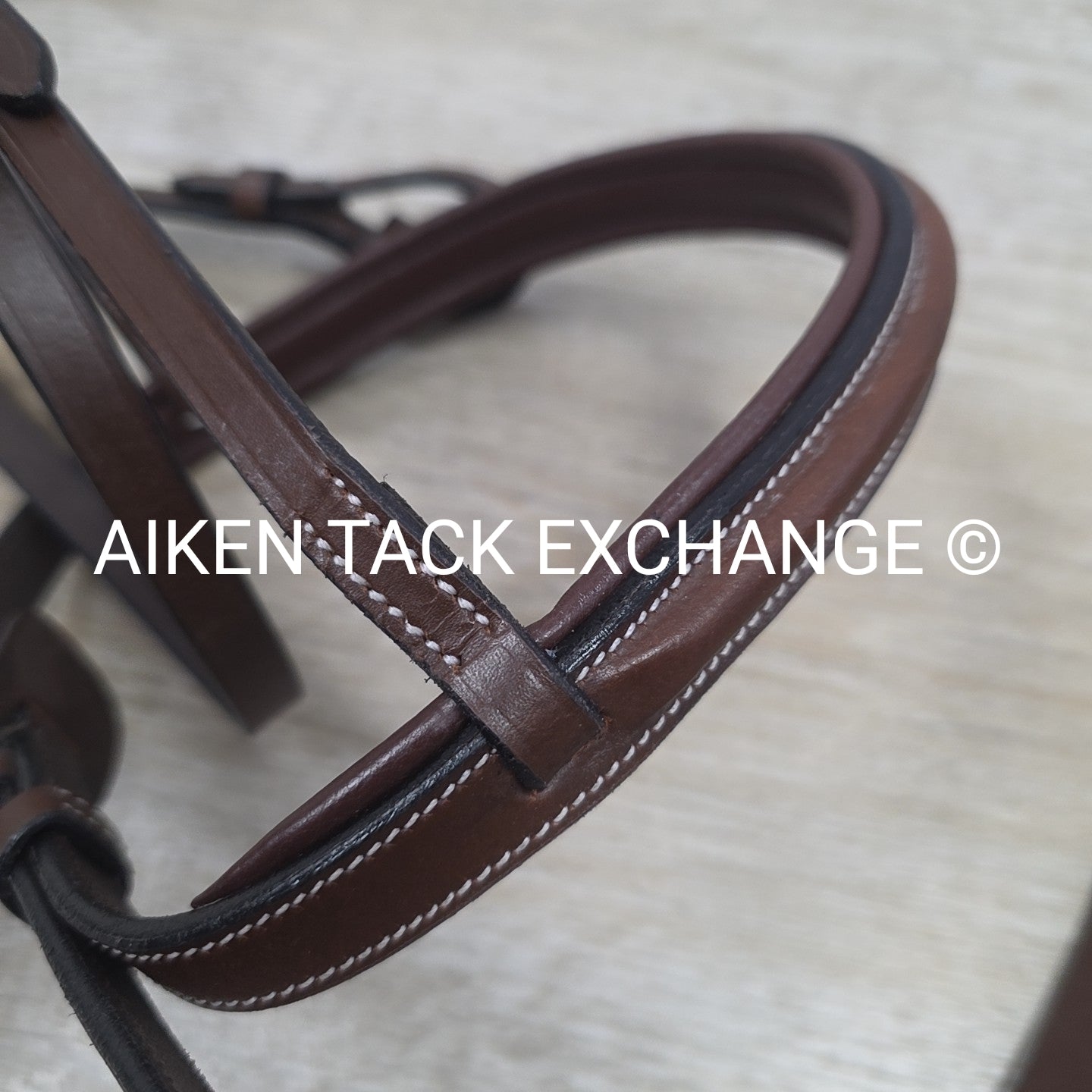 HDR Pro Mono Crown Padded Bridle with Reins, Australian Nut, Size Cob