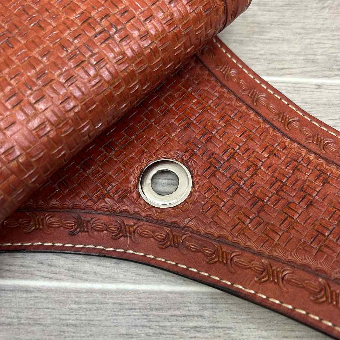 Tooled Leather Saddle Bag