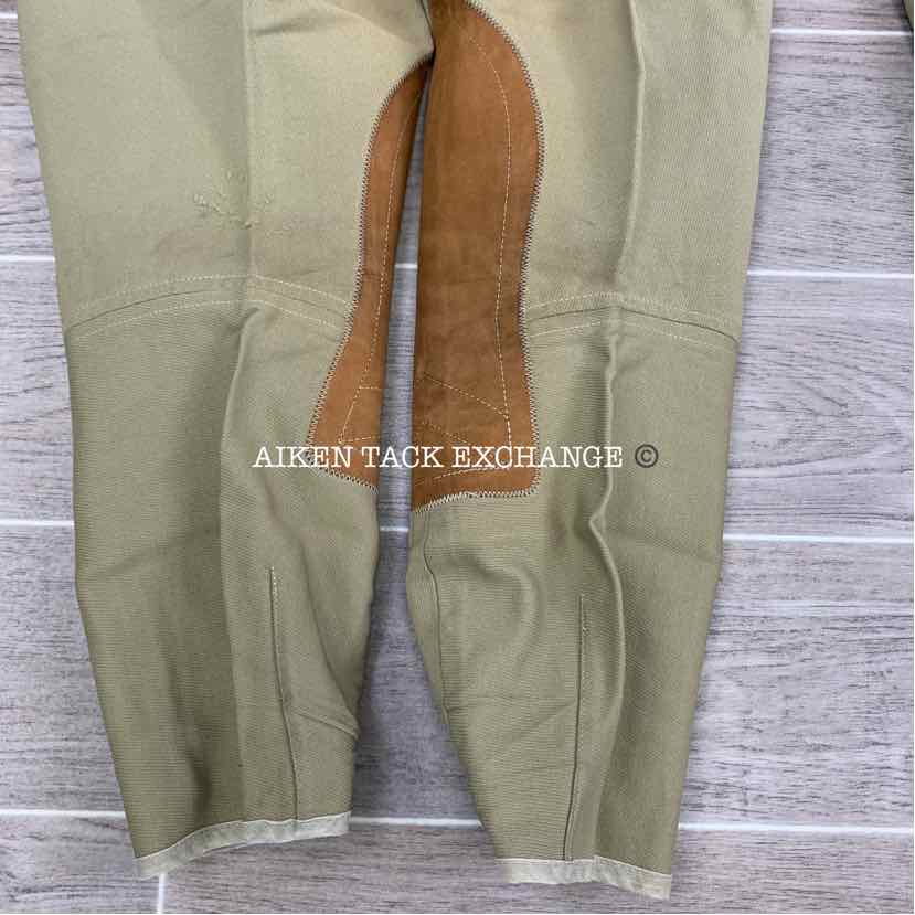 BARGAIN BUNDLE: 3 Pair Tailored Sportsman Side Zip Knee Patch Breeches, Size 32