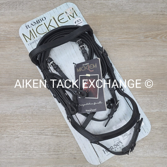 Horseware Rambo Micklem Original Competition Bridle, Black, Size Pony