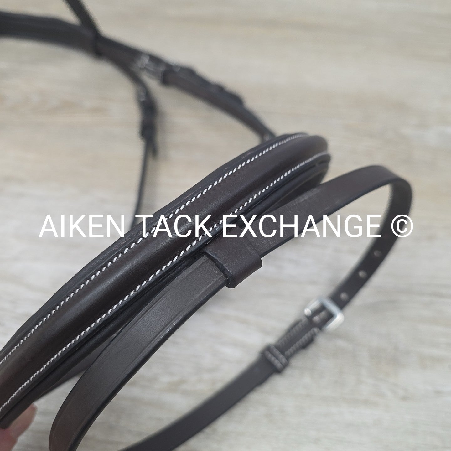 HDR Pro Mono Crown Flash Bridle with Rubber Reins, Havana, Size Cob