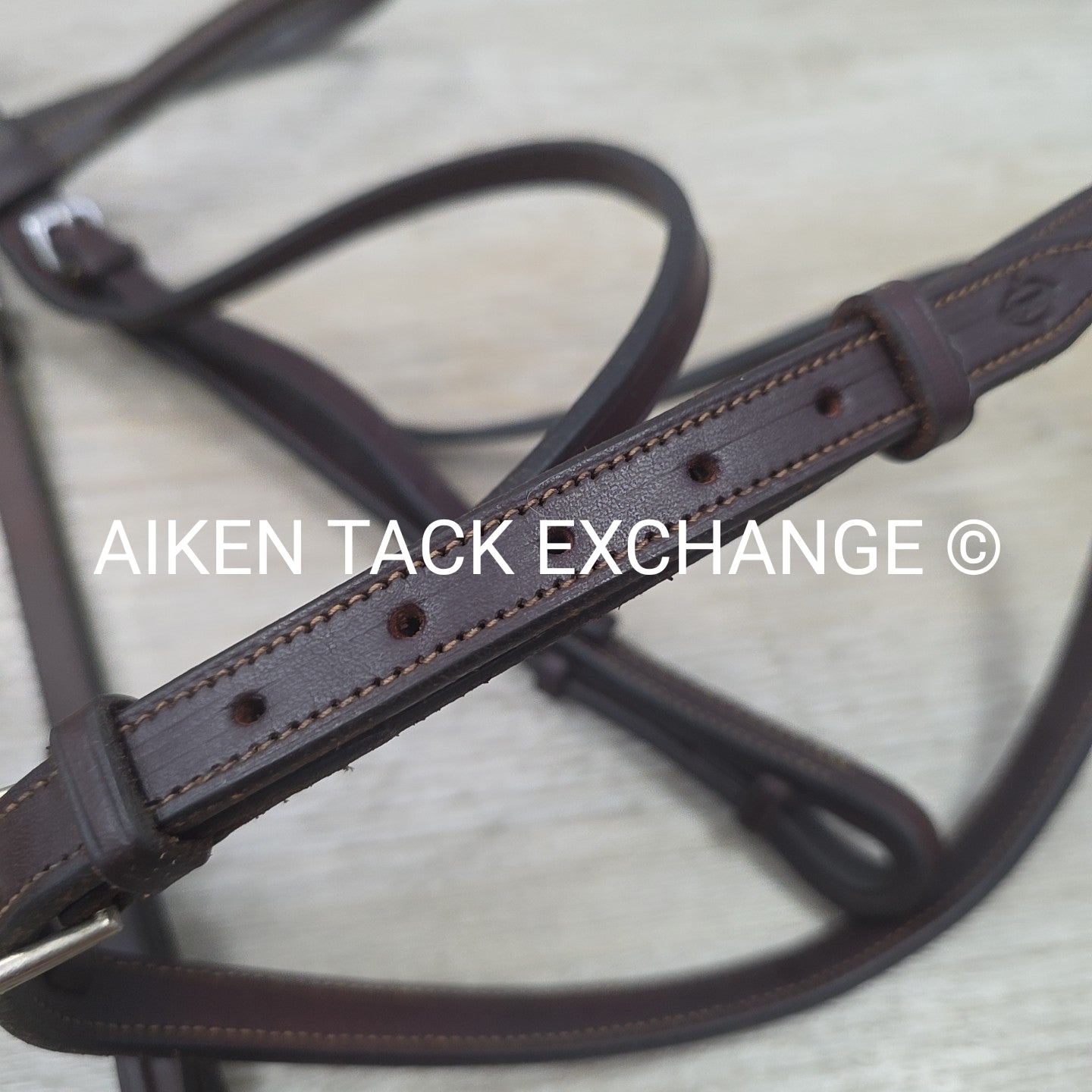 Edgewood Plain Raised Bridle, No Reins, Brown, Size Full
