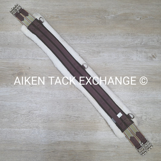 Ovation Fleece Girth with Double End Elastic, Brown, 46"
