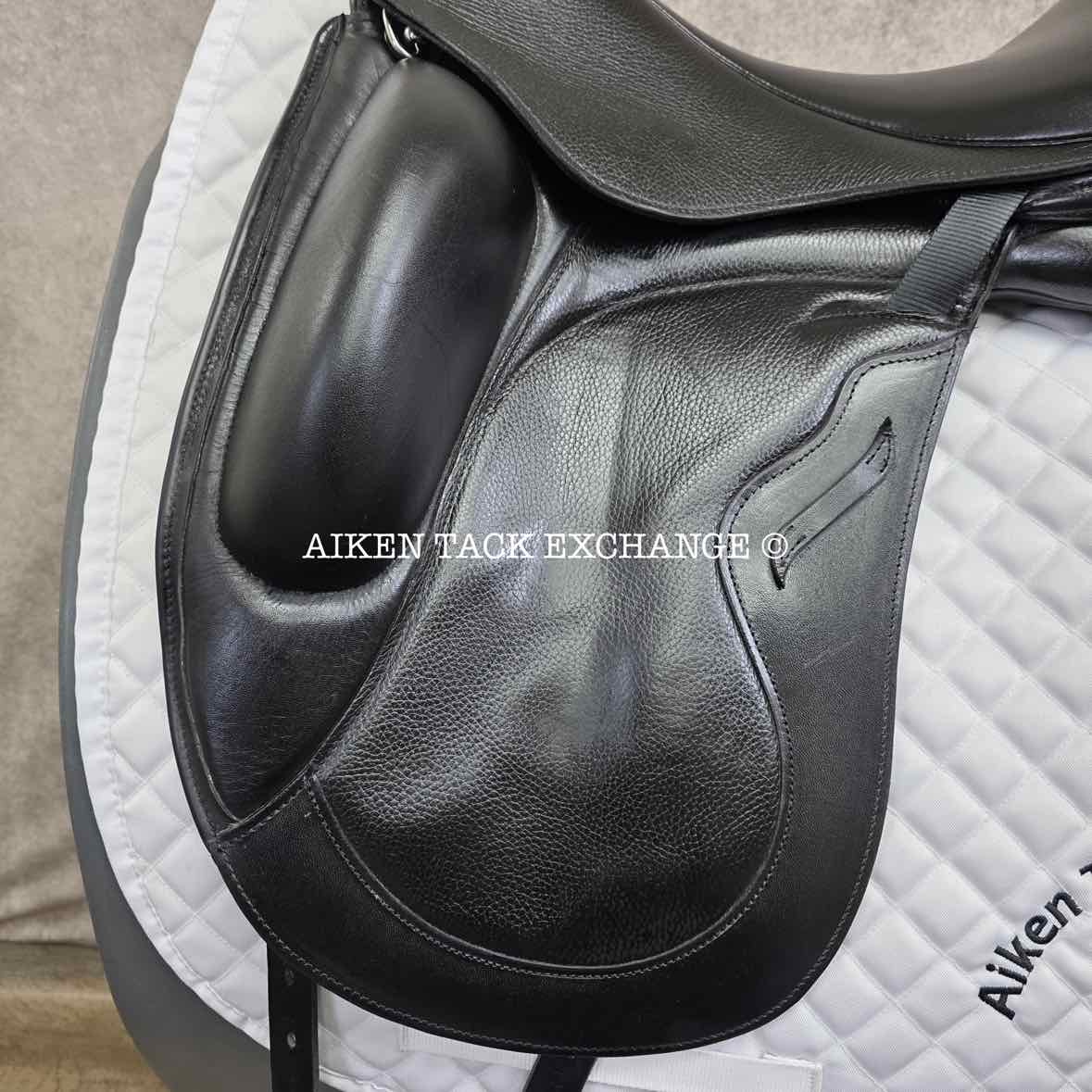 2023 Envy by Custom Saddlery Aurora Monoflap Dressage Saddle, 17.5" Seat, Adjustable Tree, Wool Flocked Panels