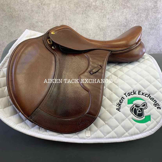 2012 Pessoa Heritage Pro XCH Close Contact Jump Saddle, 16" Seat, Adjustable Tree - XCH Changeable Gullet, AMS Wool Flocked Panels